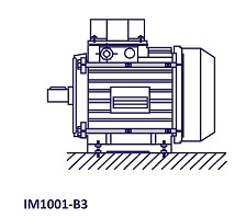 B3 Foot Mounted Motor Code & Position